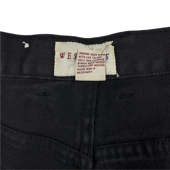 Retro Black High Rise Mom Jeans Stretch Tapered Leg by West Port Denim - Picture 14 of 16